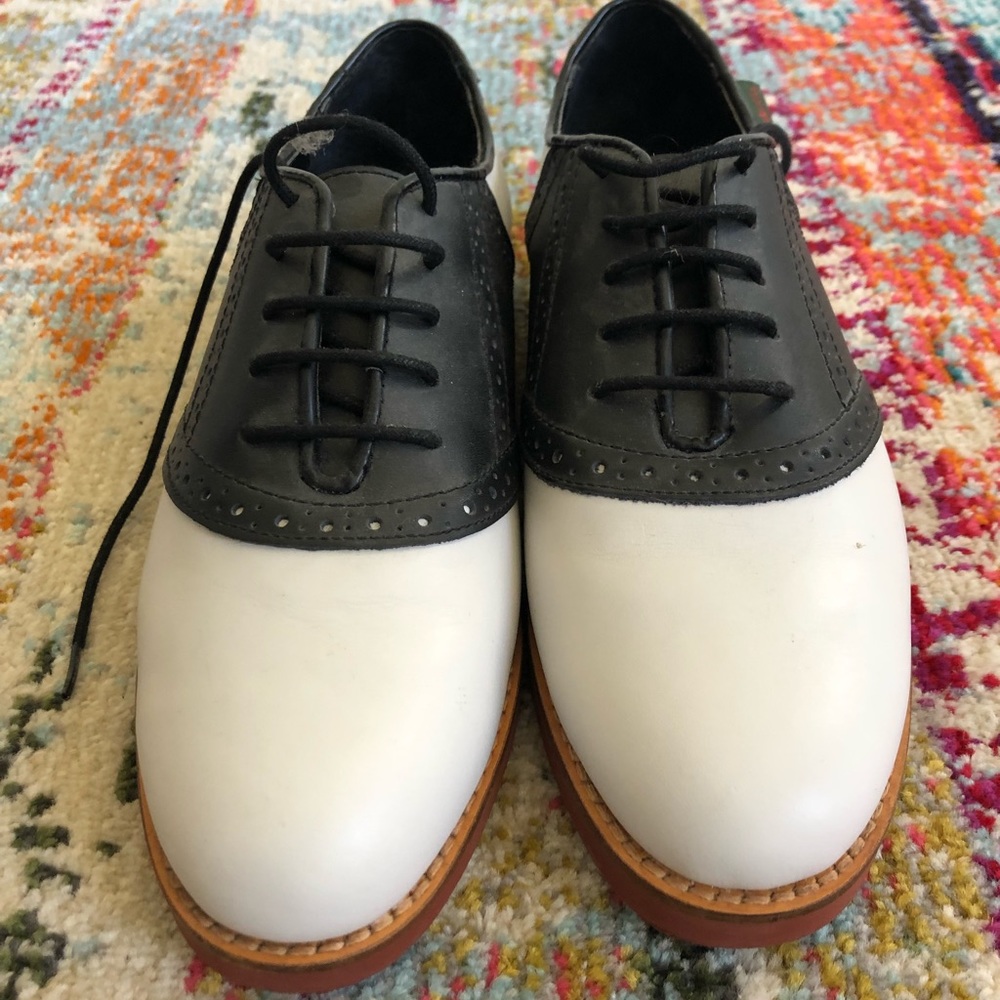 Classic GH Bass Black & White Saddle Oxfords